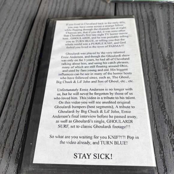 2 Ghoulardi VHS Science Fiction Suspense Horror Movie Ernie Anderson (ok cond.) - Picture 5 of 14